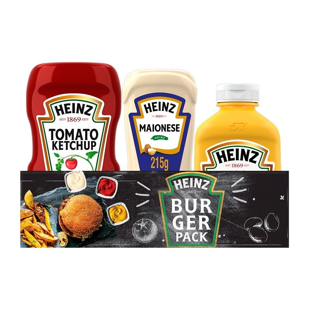 Kit Heinz - Ketchup 397g + Maionese 215g + Mostarda 255g em Oferta na Shopee