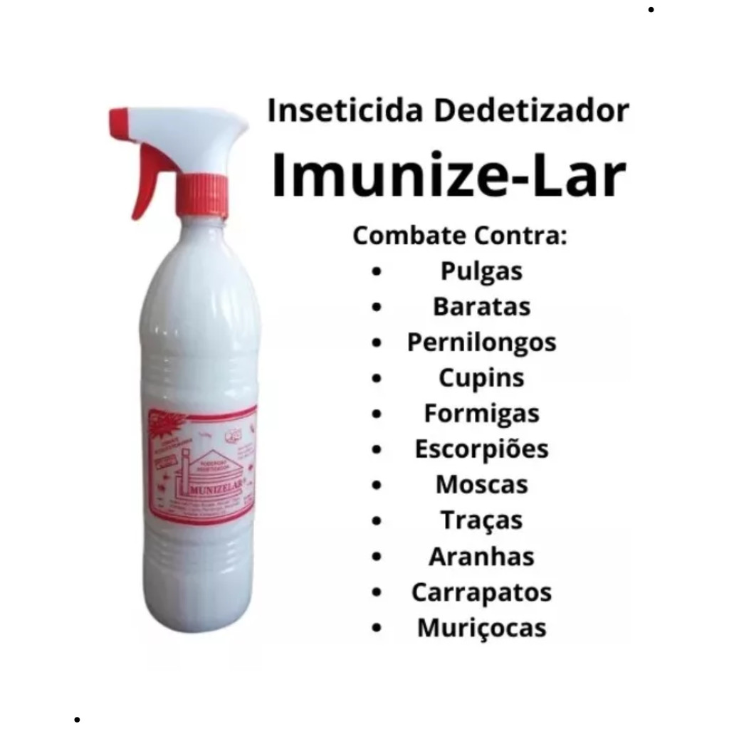 Imunizelar Produto para Eliminar Pragas – Elimina Pulgas, Baratas, Formigas e Mais