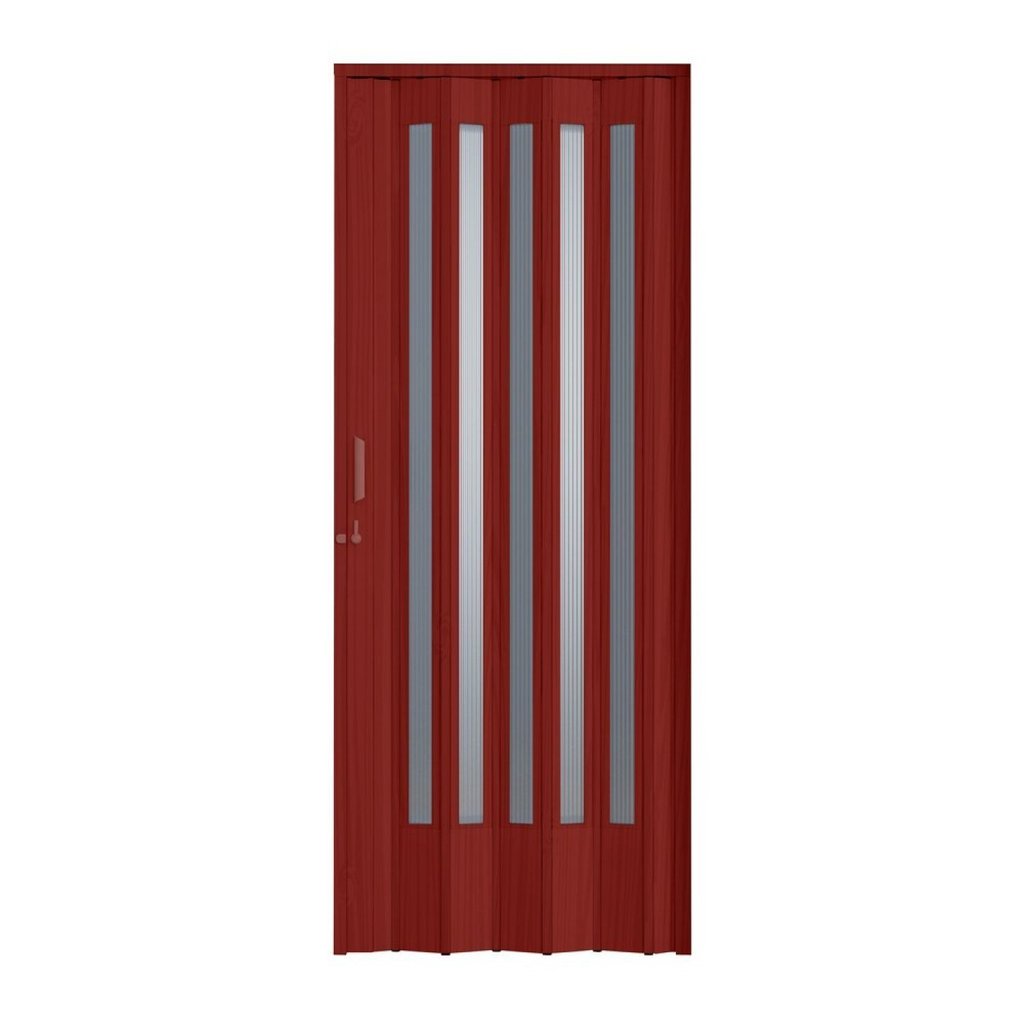 Porta Sanfonada de PVC Translucida 210cm x 60cm Plastporta BCF Mogno com Translucido em Oferta na Shopee