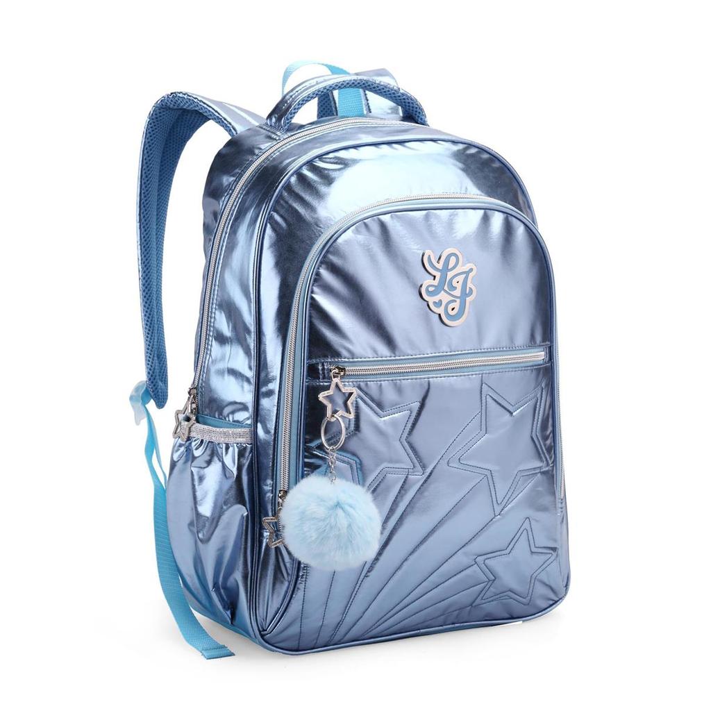 Mochila Feminina Juvenil Bordada Estrela Metálica 18" em Oferta na Shopee
