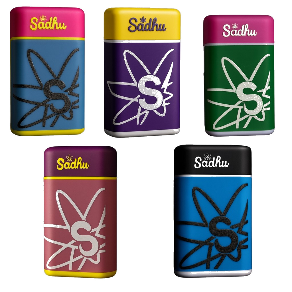 Isqueiro Maçarico Sadhu Emborrachado Recarregável Multi Colors 2.0
