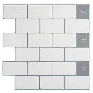 Kit 5 Pastilha Adesiva Resinada Tijolinho Branco 3d Azulejo Cozinha Banheiro em Oferta na Shopee