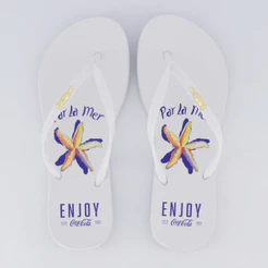 Chinelo Coca Cola La Mer Feminino Branco