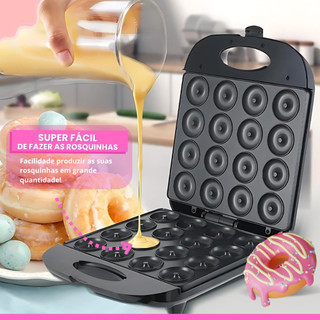 Maquina Donuts Rosquinhas Com 3/7/16 Furos Para Donuts Deliciosos 1400W -110V e 220V