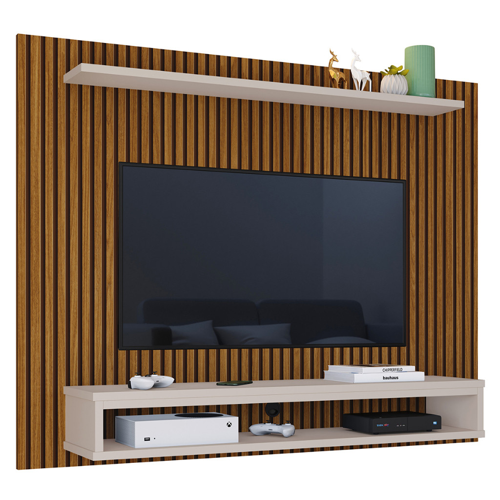 Painel Nairóbi Para TV Até 60 Polegadas Com Prateleira E Nicho Moderno Simples Elegante em Oferta na Shopee