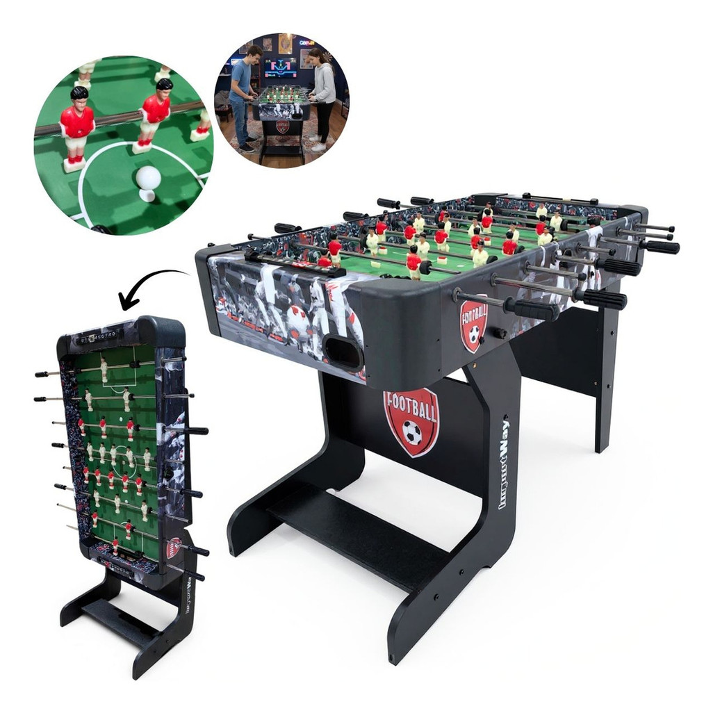 Mesa de Futebol de Mesa Dobrável Grande Pebolim Totó Perfeita para Sala de Jogos em Oferta na Shopee