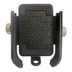 Suporte de Celular Alumínio Moto Fixação Retrovisor Preto Sem Carregador usb
