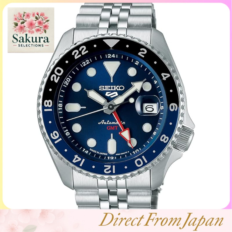 Seiko 5 Sports Relógio GMT SSK003 Blueberry Automático Made in Japan