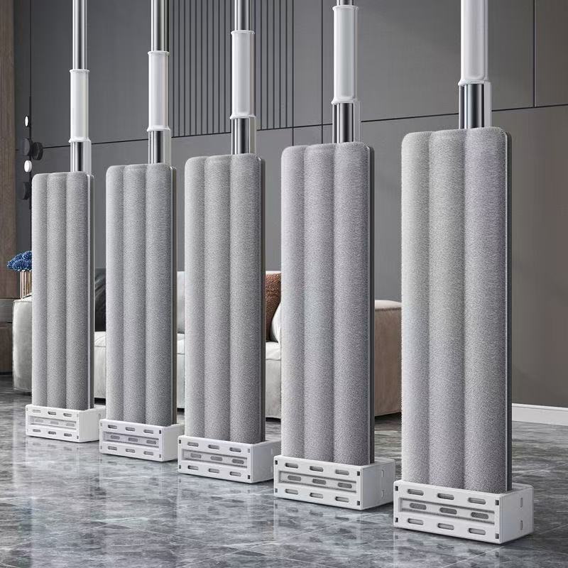 Esfregão telescópico plano para preguiçosos, libera suas mãos, limpa com eficiência e gira 360°.