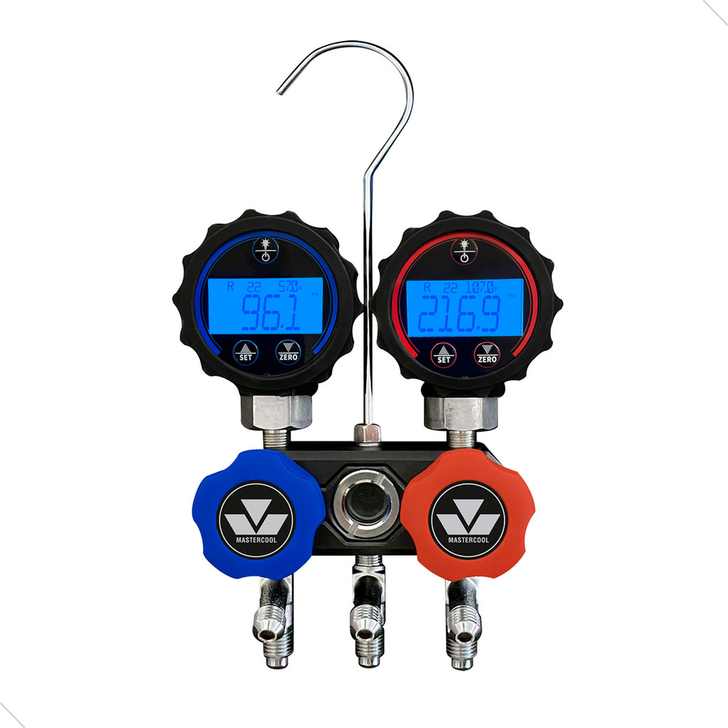 MINI-FOLD BLACK SERIES MANIFOLD ALUMÍNIO COMPACTO 2 VIAS MASTERCOOL S/ MANGUEIRAS S/ ENGATES