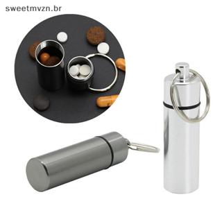 sweetmvzn Caixa De Comprimidos De Liga De Alumínio À Prova D'água , Chaveiro , Armazenamento , Portátil , Viagem Ao Ar L em Oferta na Shopee