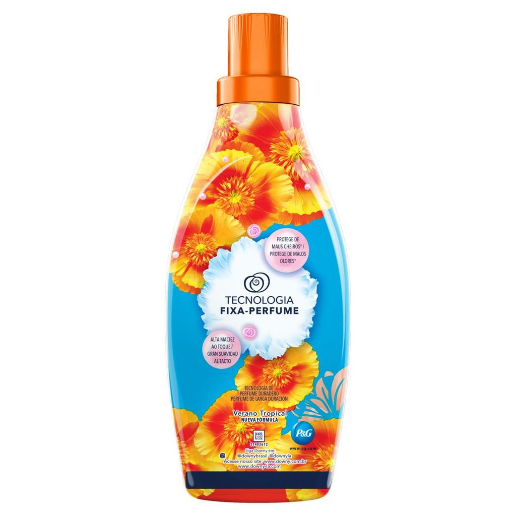 Amaciante Downy Verão Tropical 1L Rende 3L Perfume de Alta Fixação em Oferta na Shopee