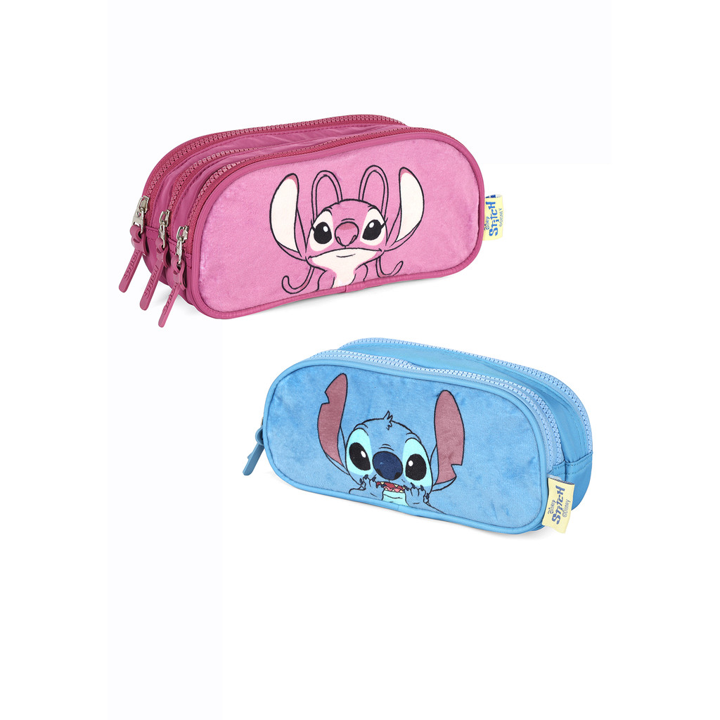 Estojo Escolar Disney Stitch 3 divisórias - Licenciado New em Oferta na Shopee