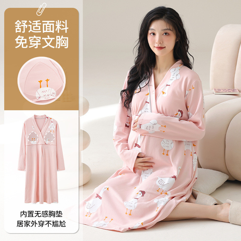 Xiyue Novo estilo primavera outono manga comprida imitação de algodão roupas de confinamento com almofada fixa no peito 