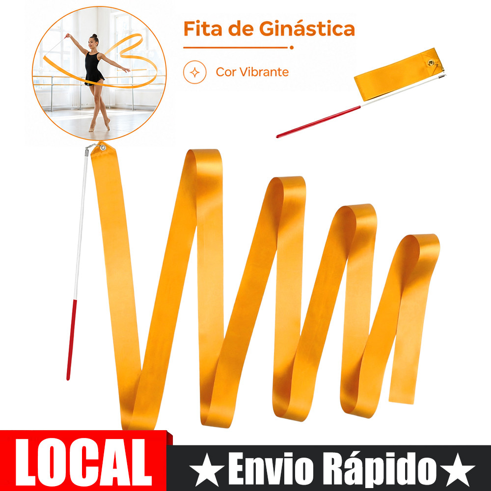 Fita de ginástica rítmica de 4 metros   Adequada para espetáculos artísticos e treinos de ginástica