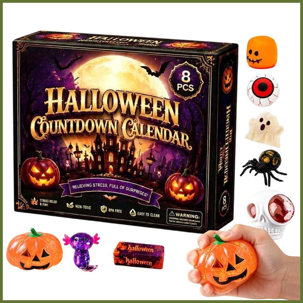 Halloween Brinquedos Fidget 8 Peças Bonito Macio Abóboras Fantasmas Jogo Fantasma Squeeze Brinquedo Para Família Amigos