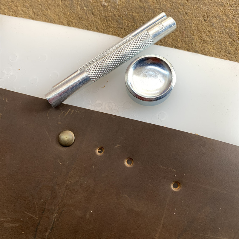 8mm rebites criança-mãe ferramenta de instalação de unhas molde Manual percussão artesanal diy ferramenta de couro