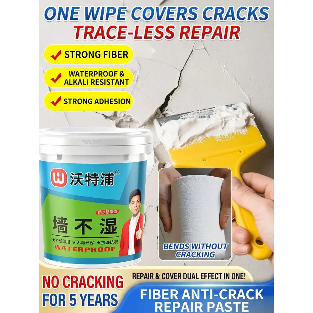 [Antimofo Eficaz] Massa de Reparo para Parede, Tinta Branca/Impermeável/Prova d'Água