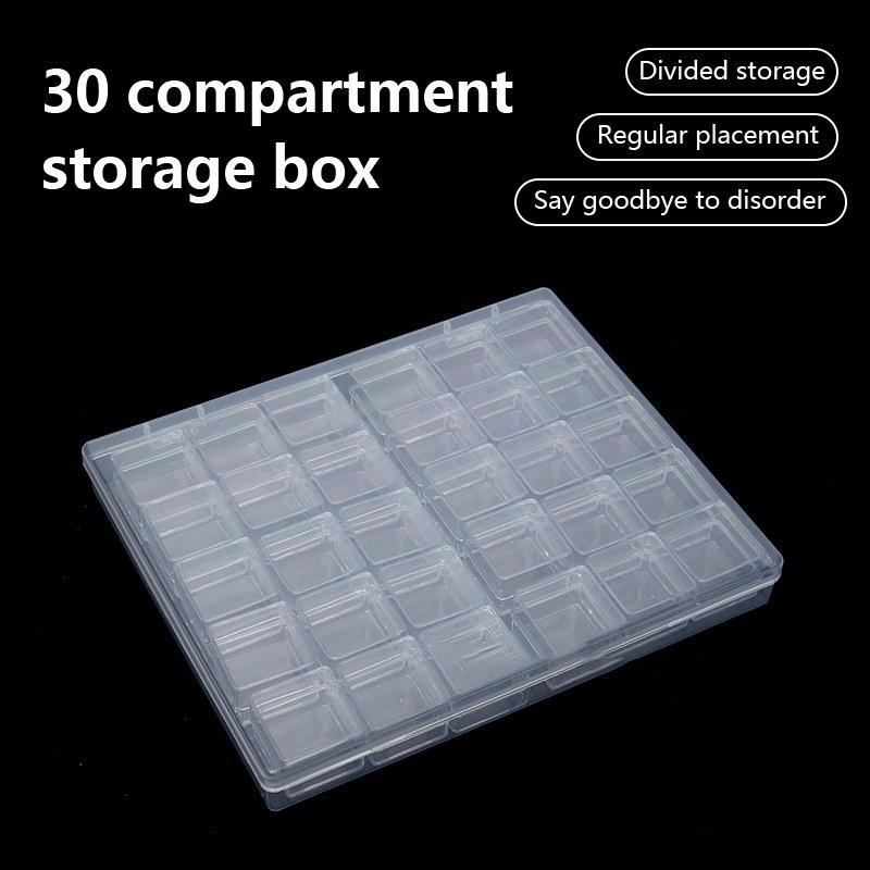 Fengjue Organizador Transparente Recipiente Da Arte Do Prego Contas Strass Caixa De Armazenamento Multifuncional Pequena