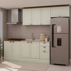 Cozinha Completa Iluminata 8 Portas 3 Gavetas 100% MDF - GenialFlex