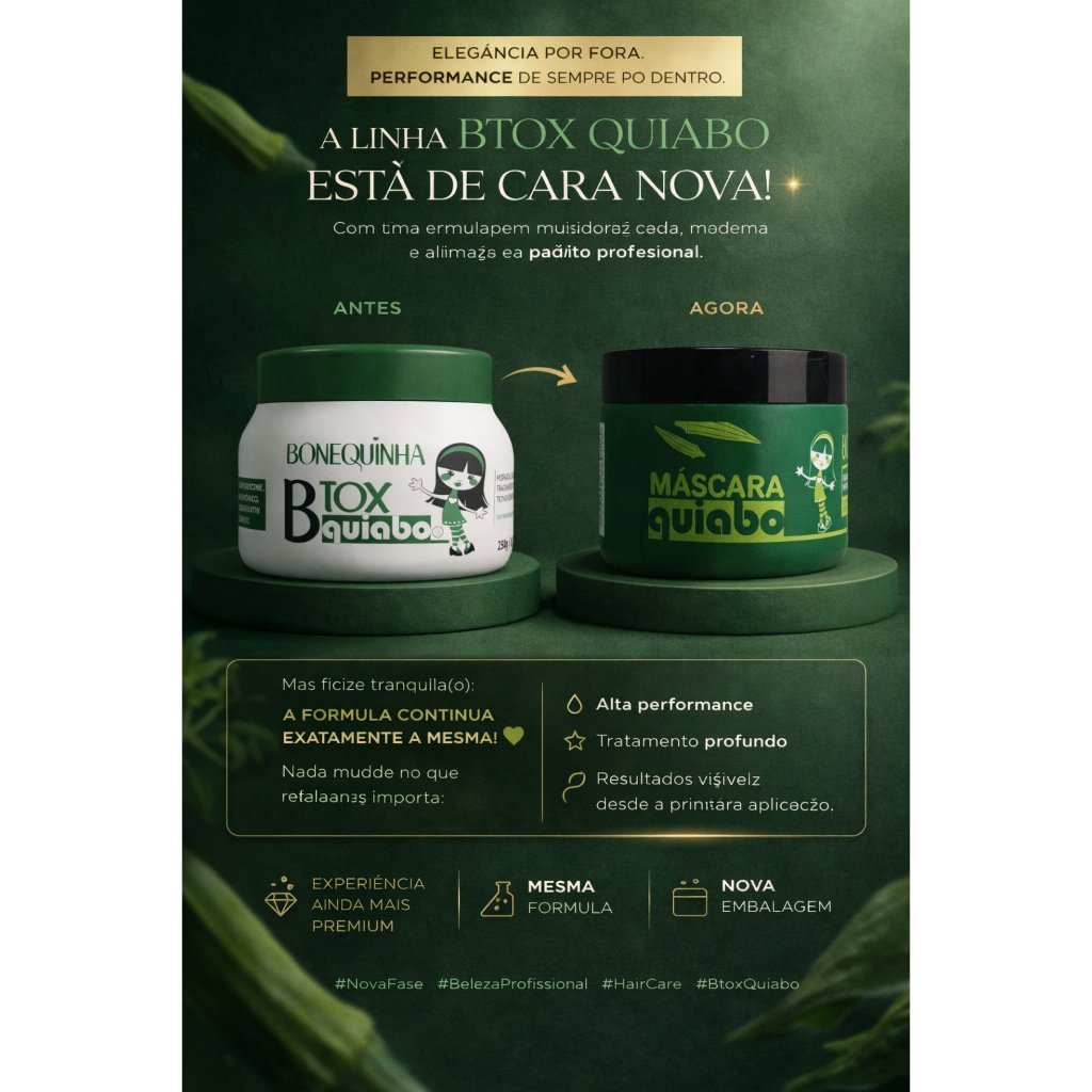 B-Tox De Quiabo 1kg Bonequinha Escandalosa Original .