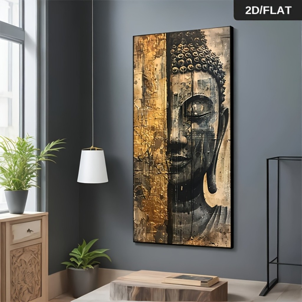 Quadro Decorativo Grande 112x80cm Abstrato Composição Elegante Escritório, Hall, Sala, Consultório, Copa, Quarto — imagem 2 de 2