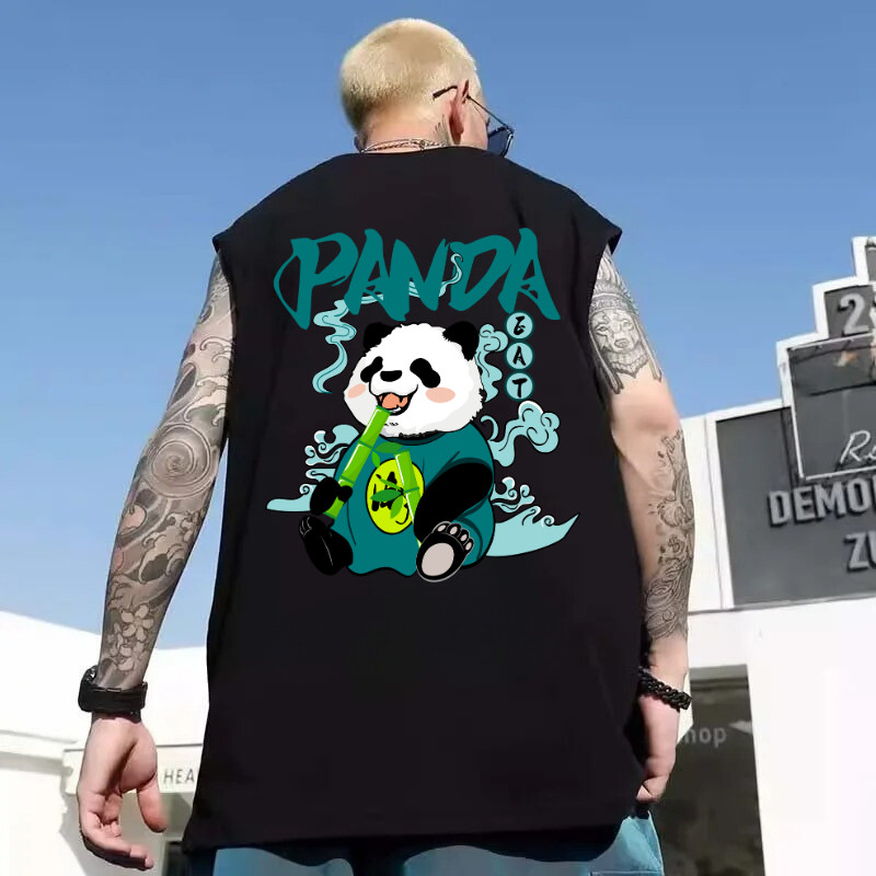 Camiseta camisa Regata Machão oversized OverSized LongLine StreetWear Panda Casual Style BearStreetwear