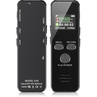      Gravador de voz digital He Ba Bo de 60 horas, gravador com caixa de metal de 64GB, com senha ativada por voz, Grava