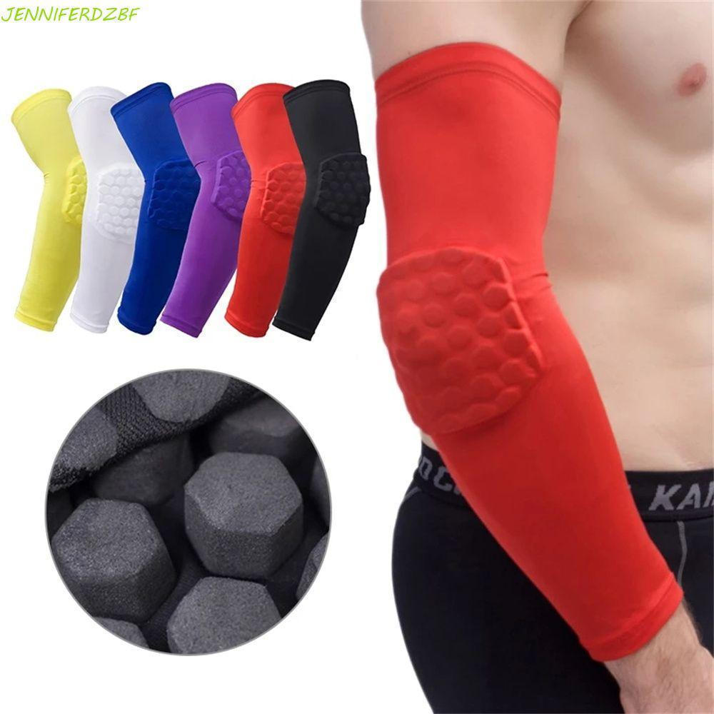 JENNIFERDZBF Manga De Braço Para Ciclismo Respirável Proteção UV Armguards Basquete Futebol Esporte Cotoveleira
