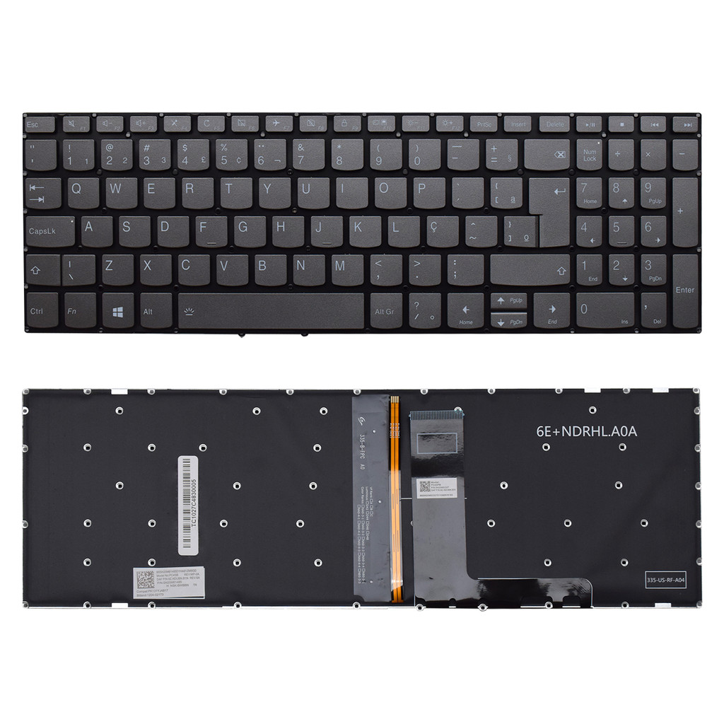 Teclado para Notebook Lenovo Ideapad 3-17ADA05 Com Iluminação