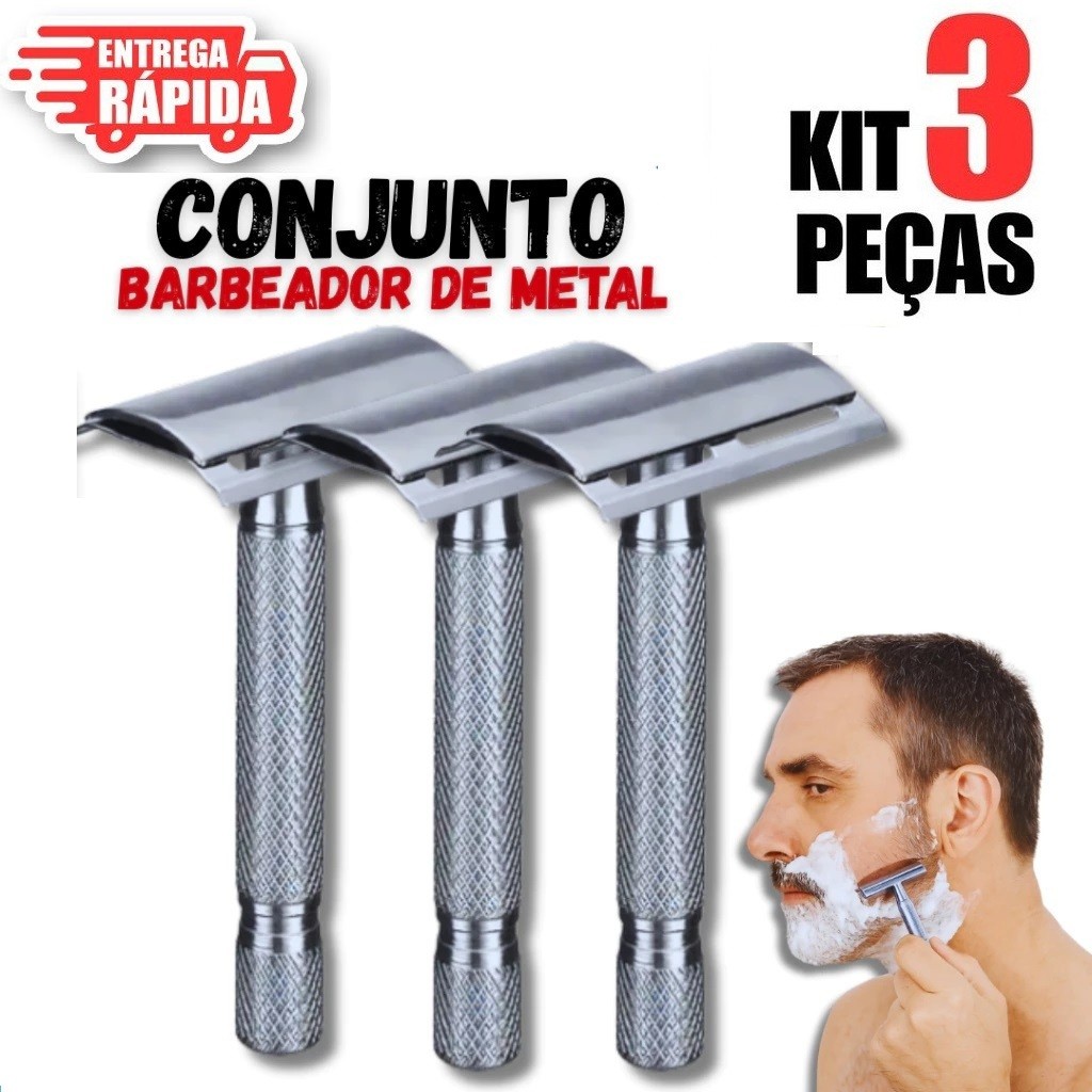 3/2/1 Unidades de Aparelho de Barbear Metal Manual prestobarba Navalha com Lâmina Cortante Depilação