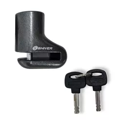 Trava Cadeado Universal De Disco Freio Anti Furto FORTE REFORÇADO ROBUSTO Moto Bike SHIVER ORIGINAL COM CHAVES E BOLSA