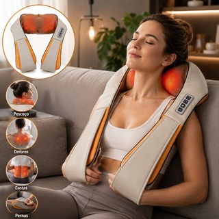 Massageador lombar pescoço Infravermelho Elétrico Bivolt