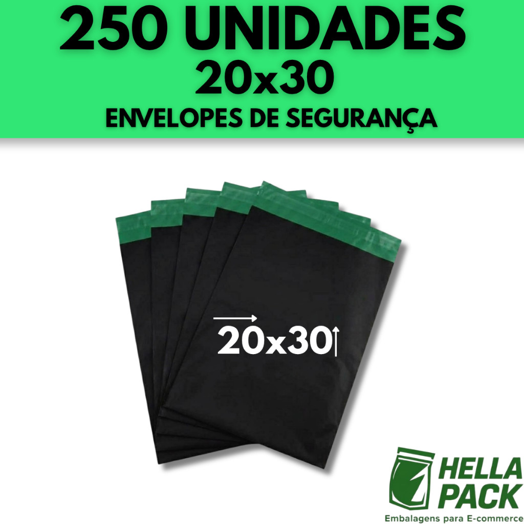 Kit Envelope Segurança 20x30 Lacre Inviolável 250 Unidades Envio Correios Qualidade Premium