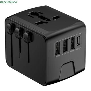 Adaptador De Viagem Universal Kesselmanmoda , Internacional De Alta Velocidade Com 4 Portas USB , Carregamento Rápido