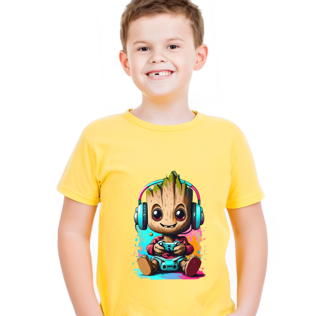 Camiseta  Infantil Menino Manga Curta Camiseta Infantil 100% Algodão Estampa Personagens Tendência Verão