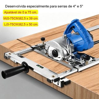 Guia De Corte Reto Em METAL a Circular Com Nivel Integrado 4-5" 22/33cm