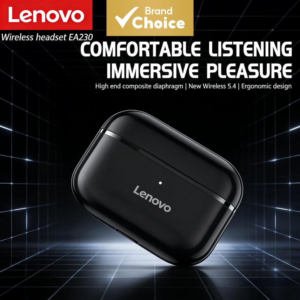 Fones de Ouvido Lenovo EA230, fones sem fio TWS, Bluetooth 5.4, intra-auriculares, som HiFi, 40H, bateria de longa
