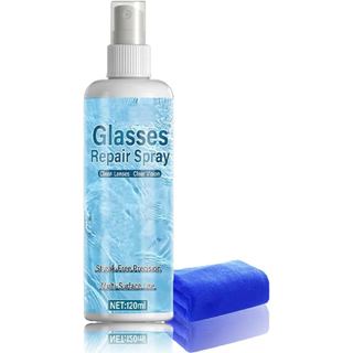 Removedor de arranhões de vidro, spray reparador de lentes de óculos 120ml, spray removedor de arranhões de lentes, spra