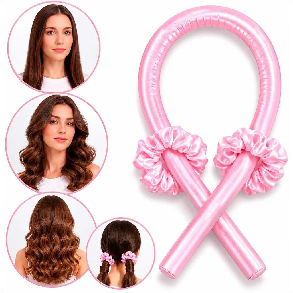 Modelador de Cachos de Cetim + 2 Scrunchies de Cetim Antifrizz