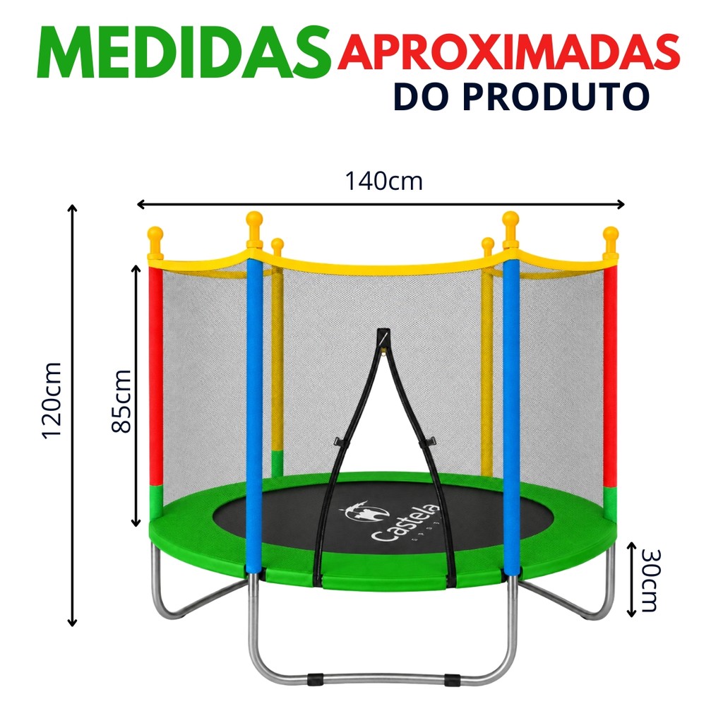 Cama Elástica Verde 140cm X 120cm Até 80KG - CASTELA — imagem 2 de 2