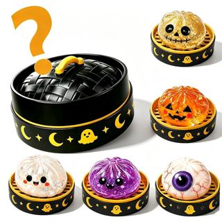 Caixa Misteriosa Squishy Halloween Fantasma e Abóbora Brinquedo Fidget Antiestresse Presente Surpresa