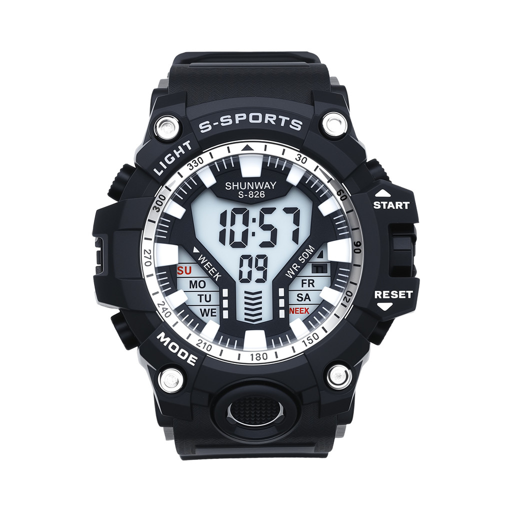 Relógio Masculino Esportivo Digital Militar Preto