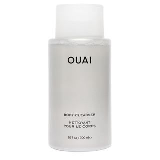 O limpador corporal OUAI, da marca Dean Street, é um gel de banho espumante que contém óleo de jojoba e óleo de rosa mos