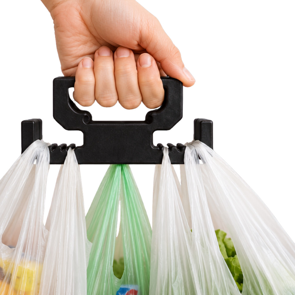 Alça p/ Carregar Sacolas Prático Reutilizável Mercado Compra Transporte