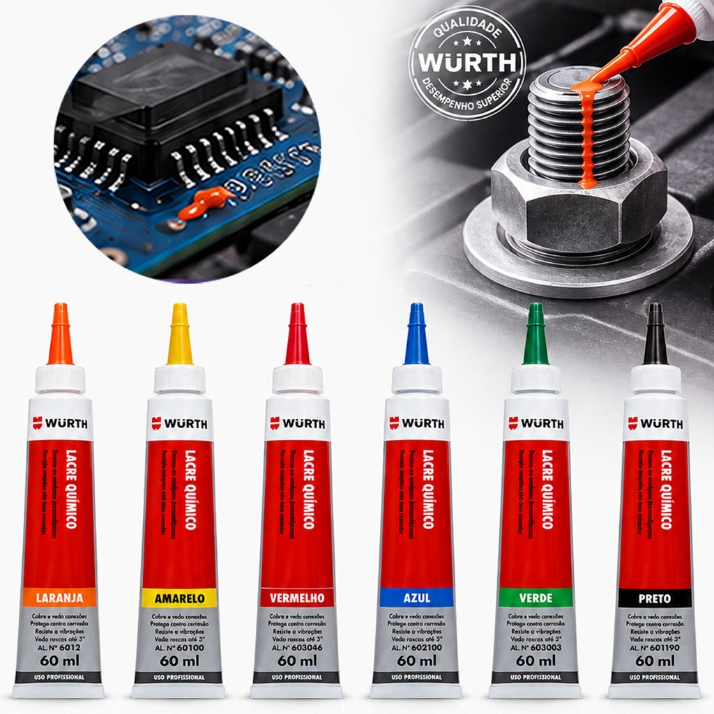 Marcador Lacre Químico Tinta Garantia 60ml WURTH
