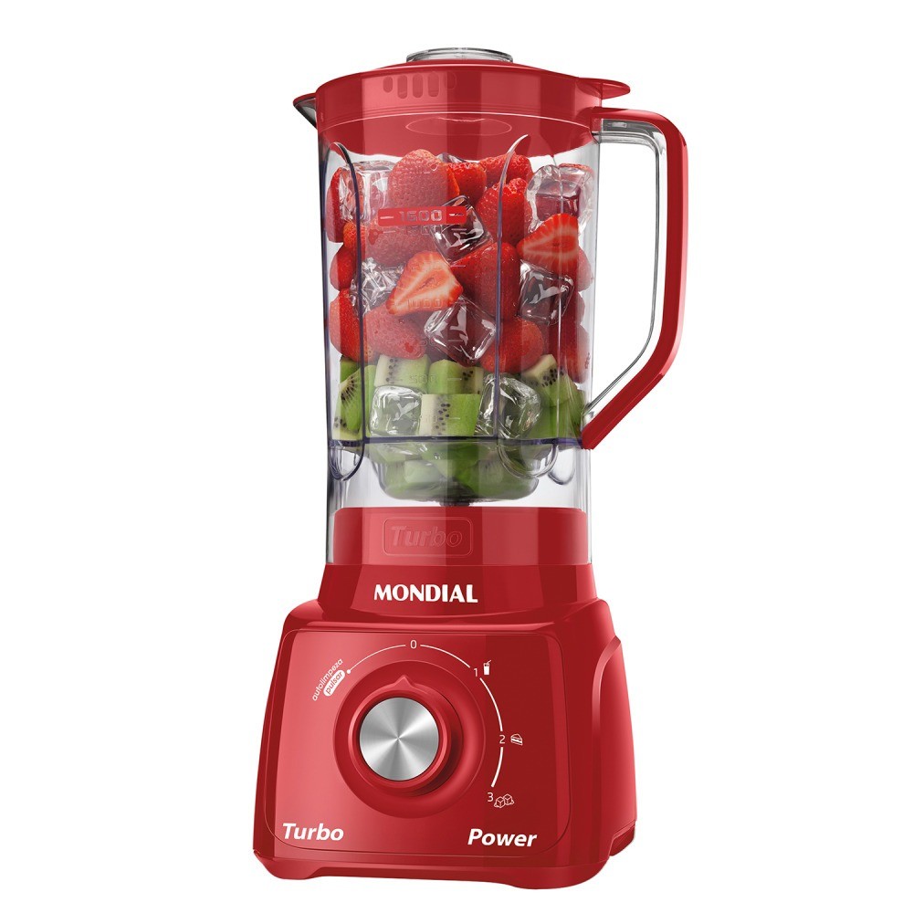 Imagem Liquidificador 3 velocidades 550W Turbo Power - L-99-FR - Mondial