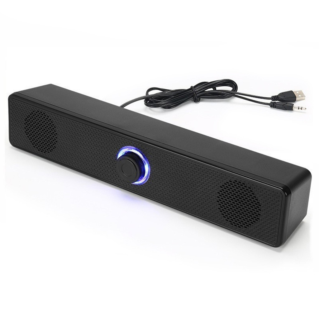 Barra De Som Compacta Com Fio 4D Surround Para TV PC Laptop Gaming Home Theater