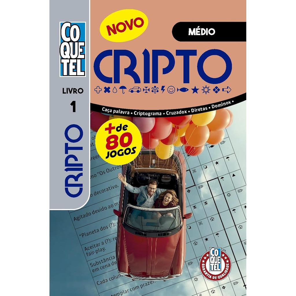 Livro Coquetel Criptograma | Nível Médio | Livro 1