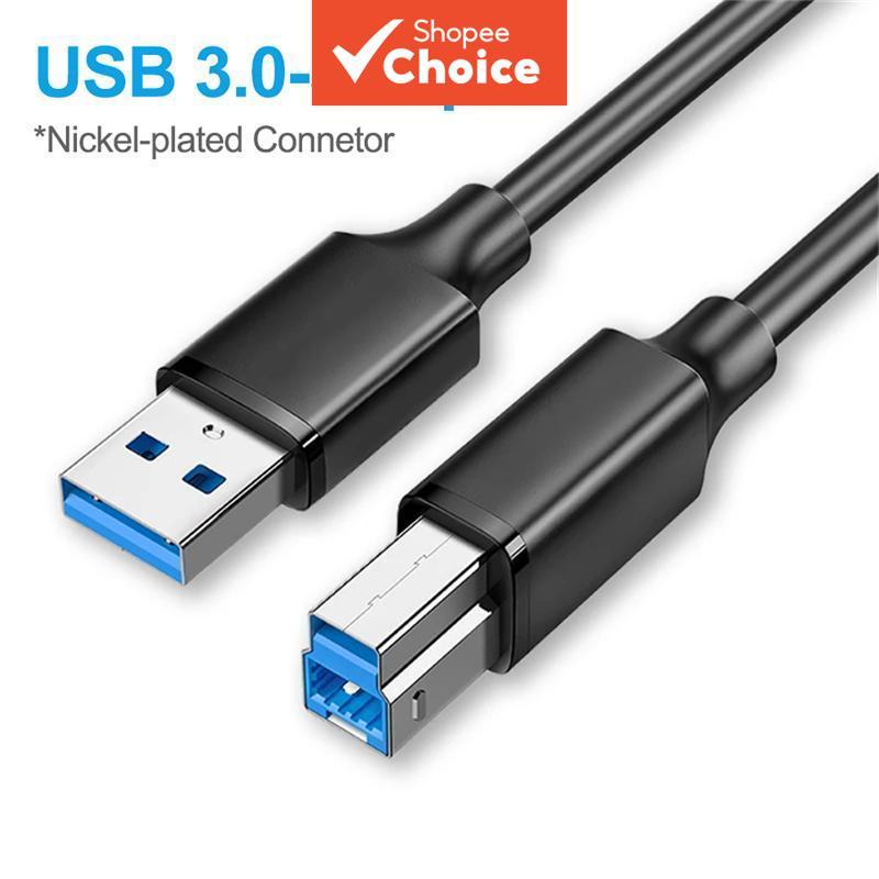 Cabo De Impressora USB 3.0 Tipo A B Para HP Canon Epson Dell MacBook